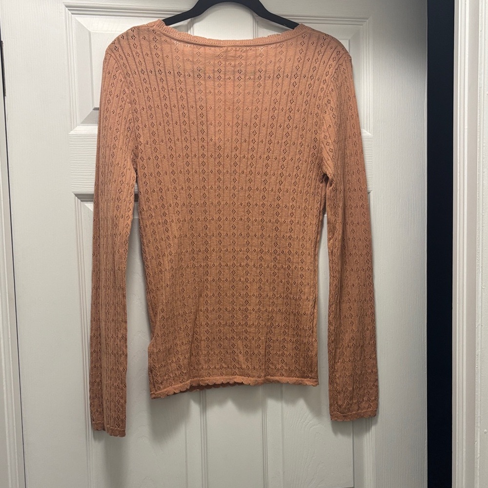 Hem & Thread Rust Long Sleeve Top - Picture 3 of 3